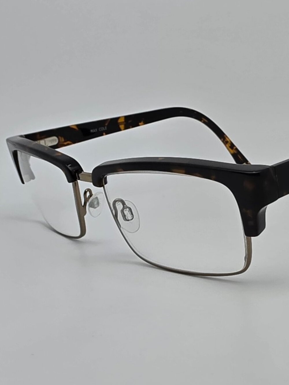 Max Cole MC1504 Col 10 Dark Tortoise Gold Eyeglasses Frame w Flexhinge 55-19-150